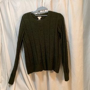 JCrew green & brown marled sweater. Size M